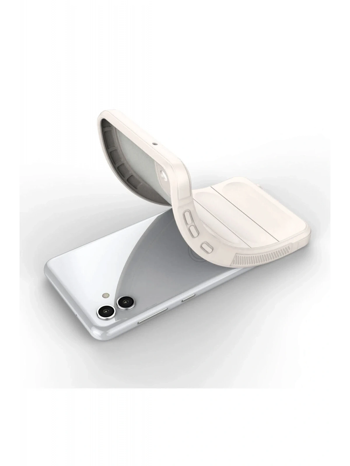 Newface Samsung Galaxy A04 Kılıf Optimum Silikon - Krem