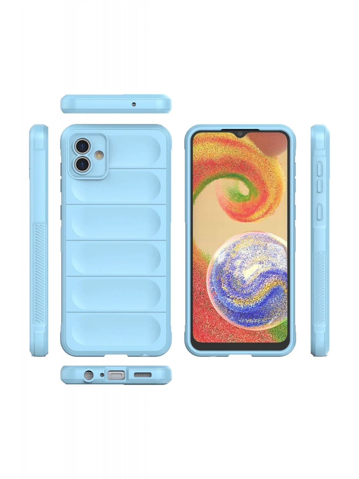 Newface Samsung Galaxy A04 Kılıf Optimum Silikon - Sky Blue