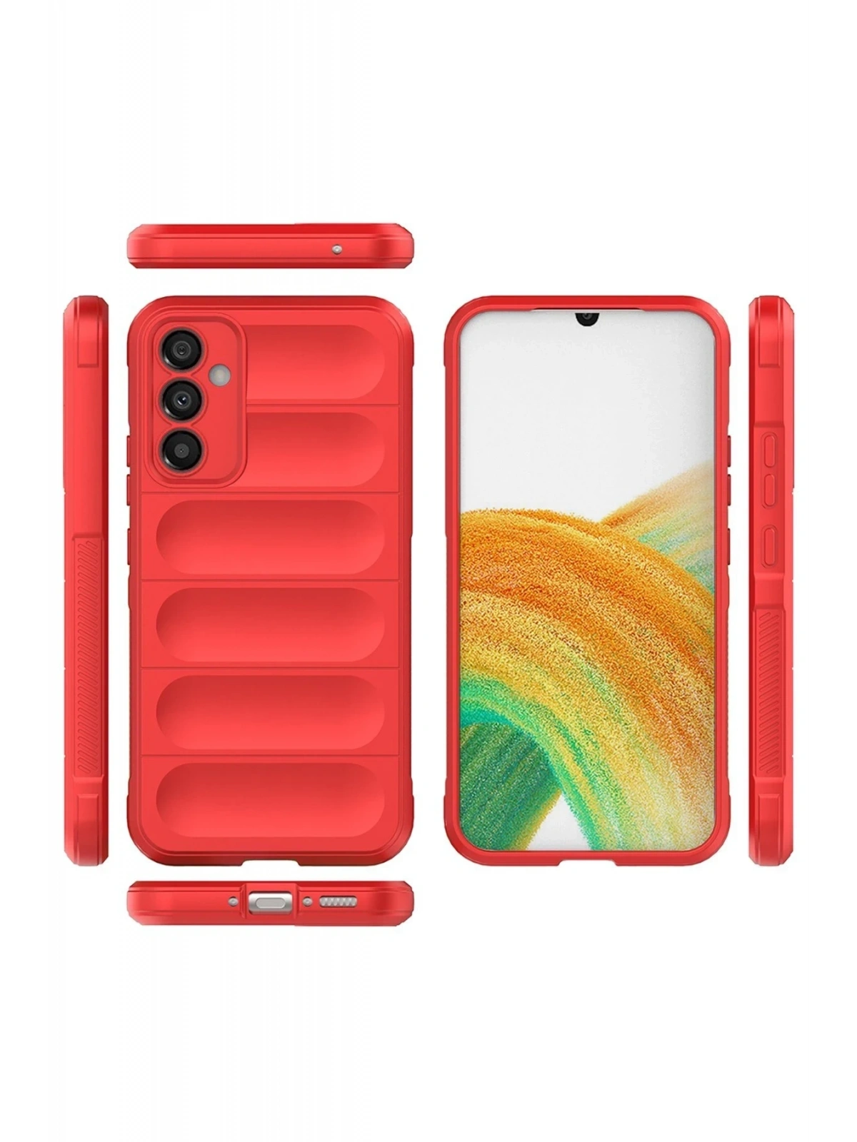 Newface Samsung Galaxy A05S Kılıf Optimum Silikon - Kırmızı