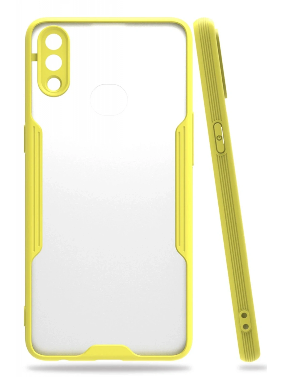 Newface Samsung Galaxy A10S Kılıf Platin Silikon - Sarı