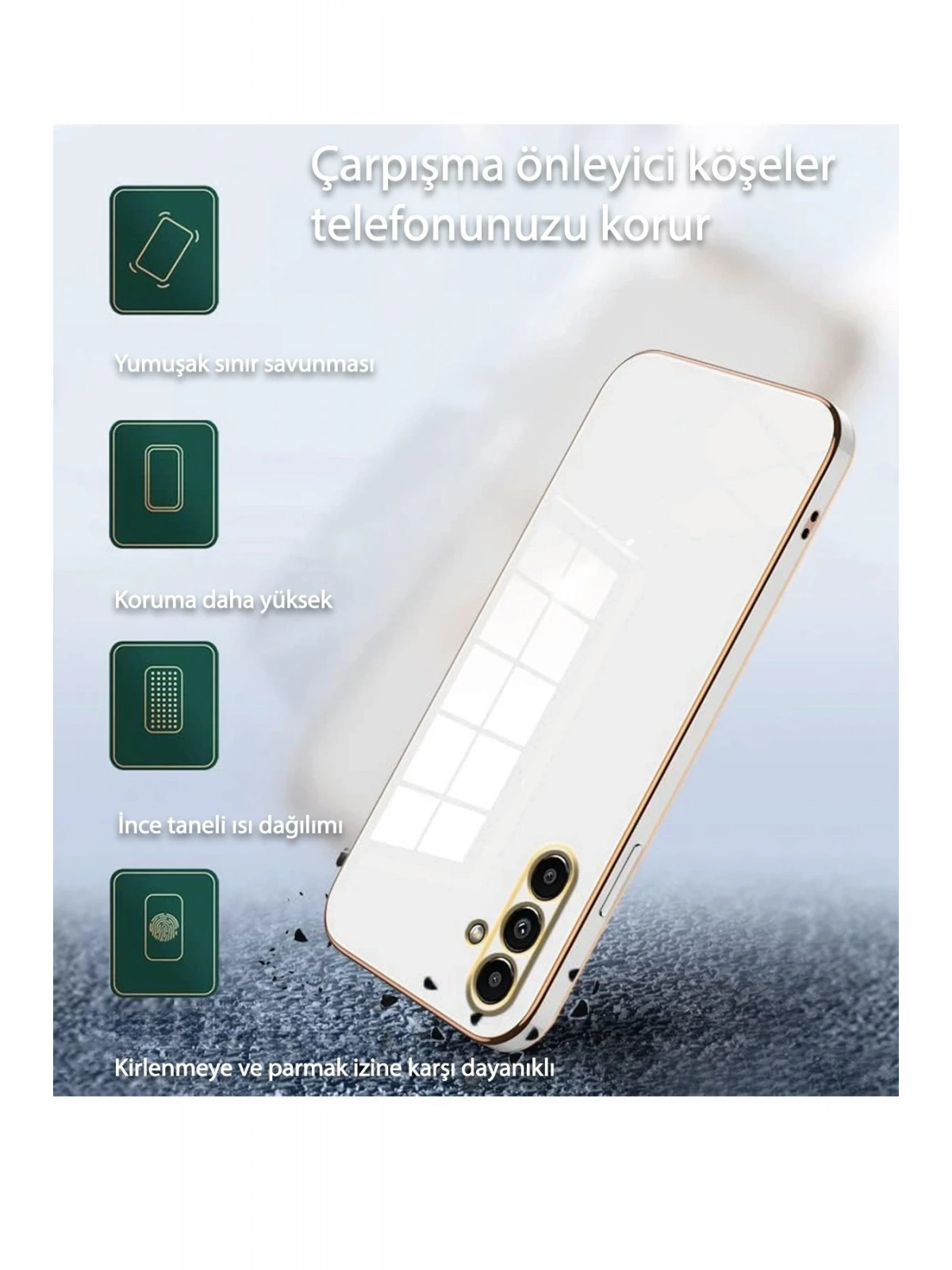 Newface Samsung Galaxy A15 4G Kılıf Volet Silikon - Siyah