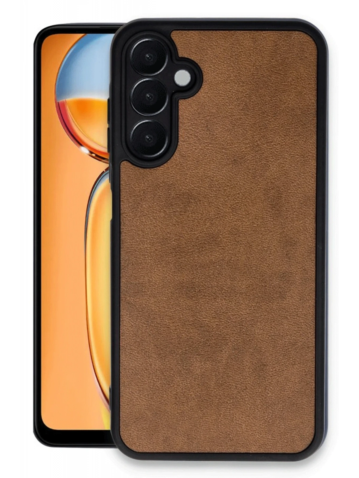 Newface Samsung Galaxy A36 Kılıf Aras Deri Kapak - Taba