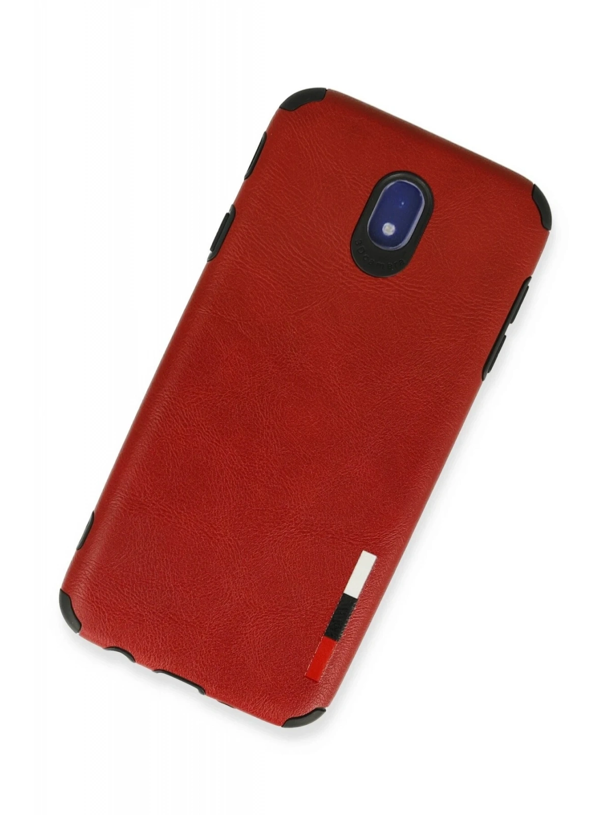 Newface Samsung Galaxy J7 Pro / J730 Kılıf Loop Deri Silikon - Kırmızı