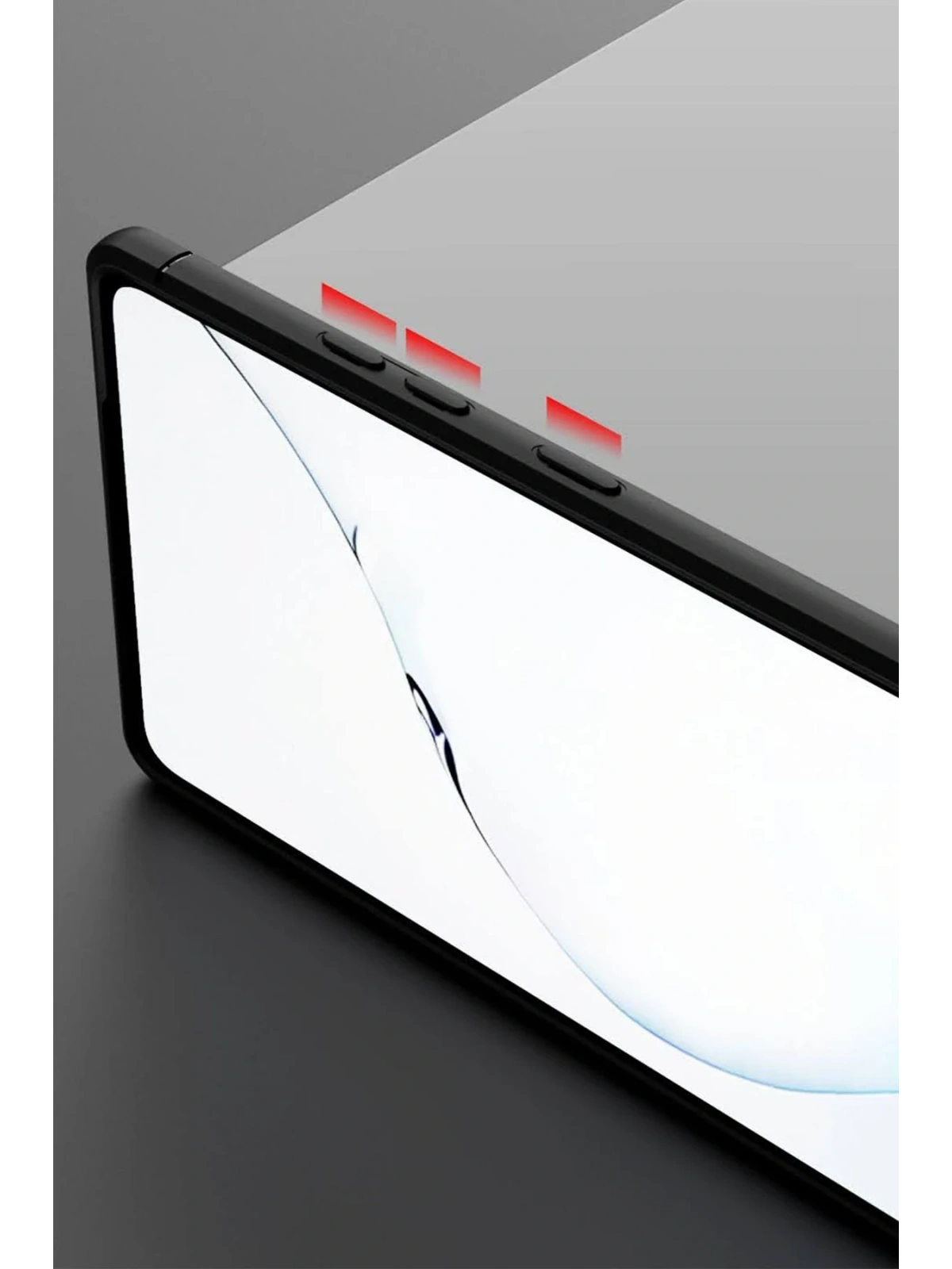 Newface Samsung Galaxy Note 20 Kılıf Range Yüzüklü Silikon - Kırmızı