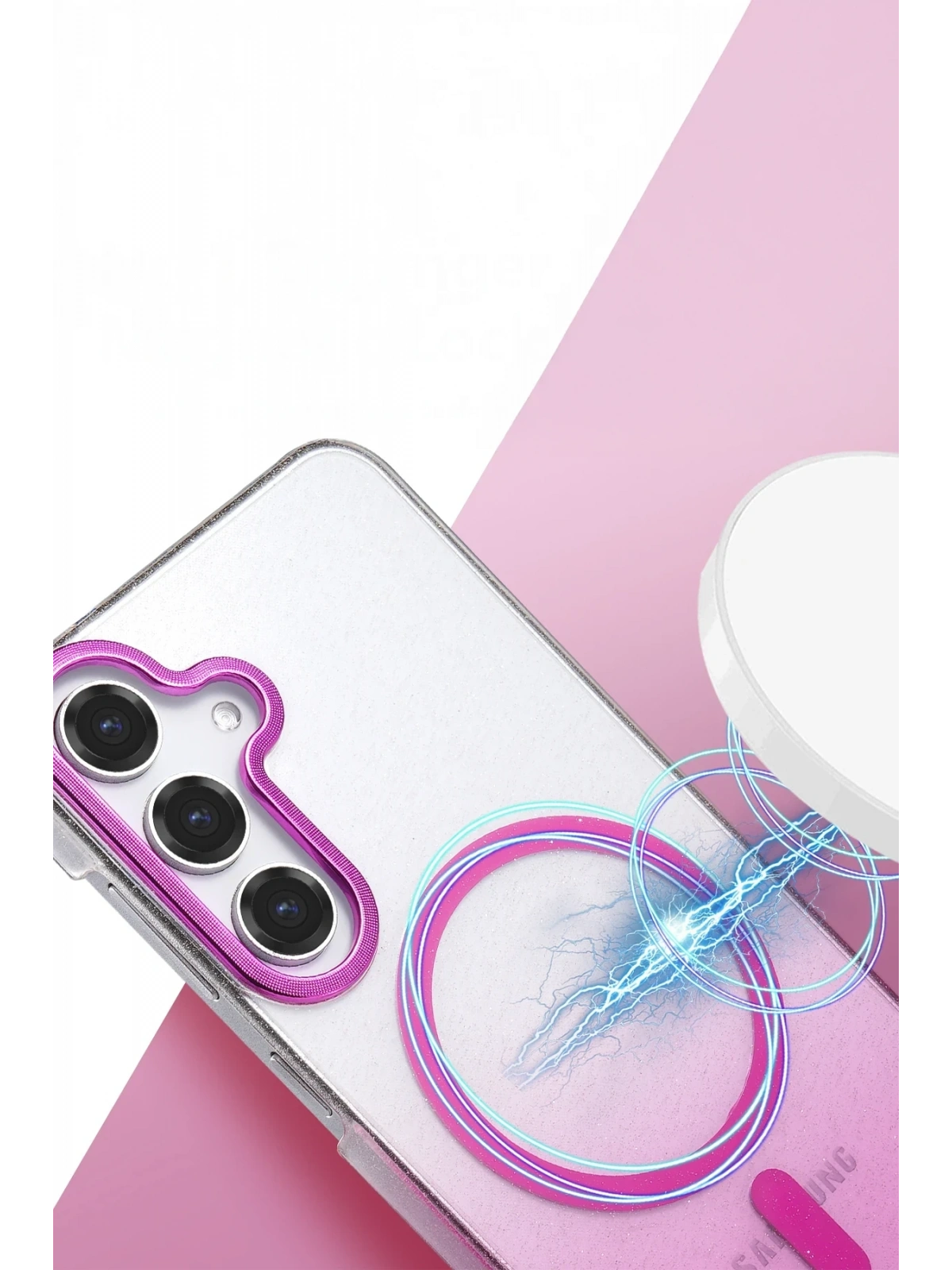 Newface Samsung Galaxy S23 FE Glossy Magsafe Kapak - Mor