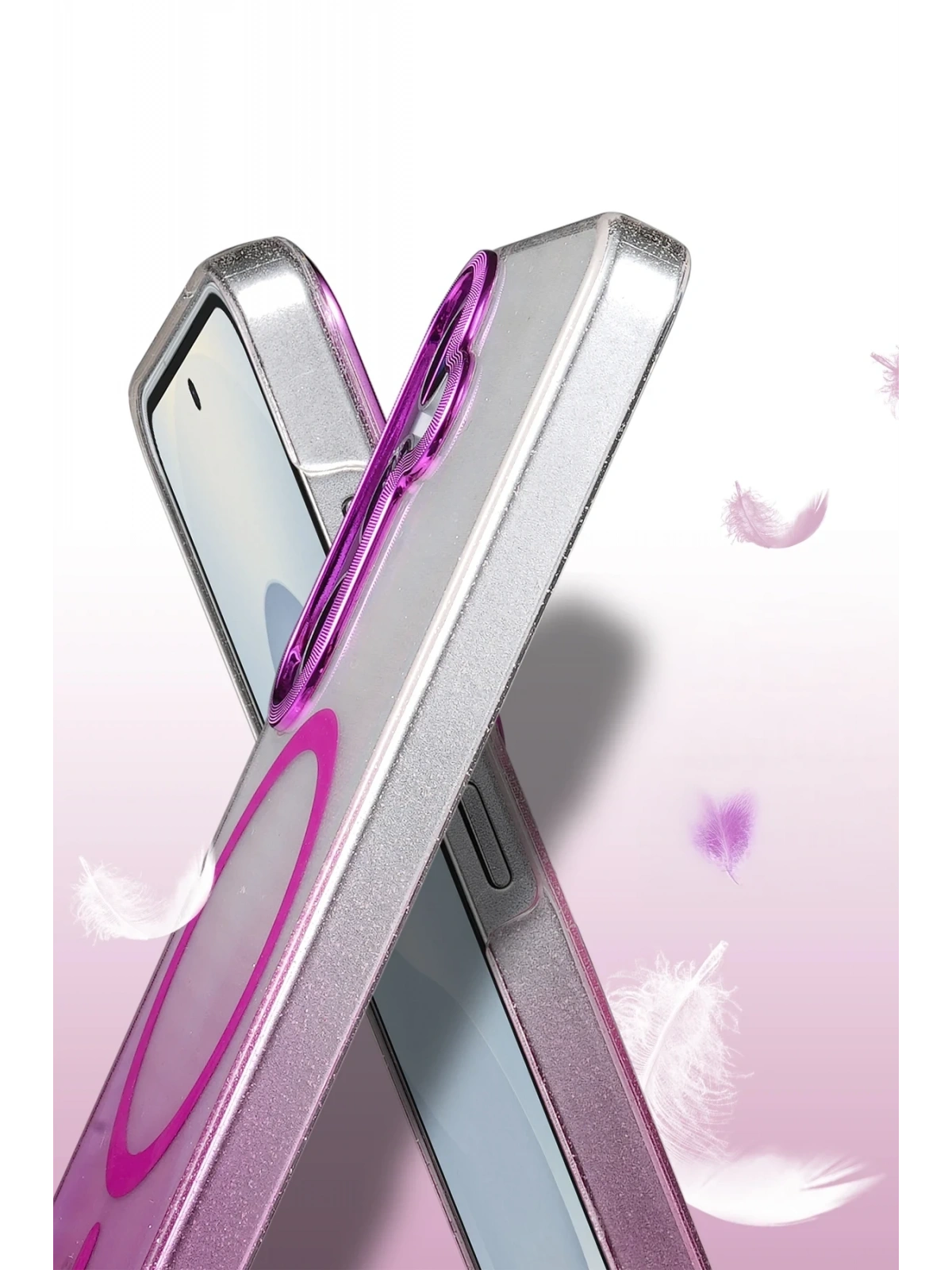 Newface Samsung Galaxy S24 FE Glossy Magsafe Kapak - Mor