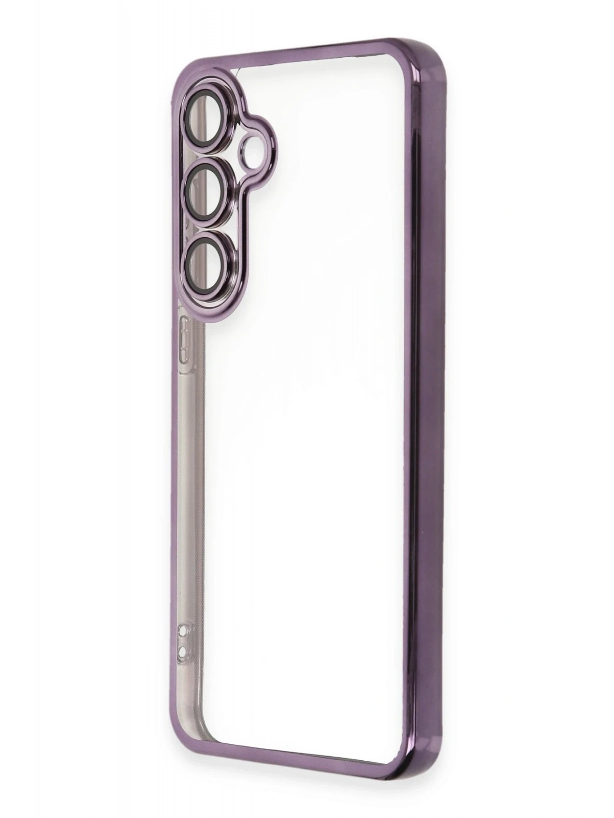 Newface Samsung Galaxy S24 FE Kılıf Razer Lensli Silikon - Mor