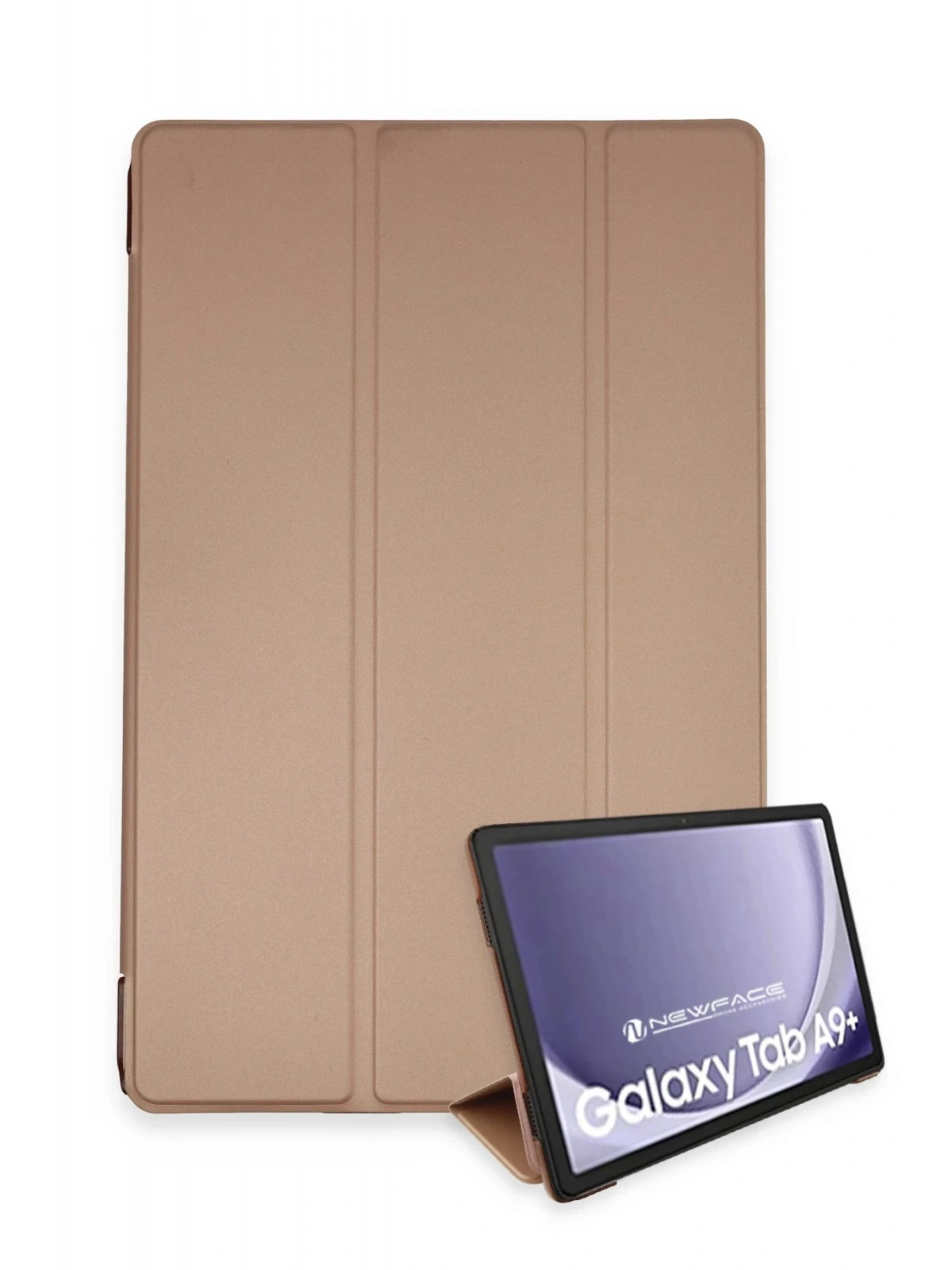 Newface Samsung Galaxy Tab A9 Plus Kılıf Tablet Smart Kılıf - Rose Gold