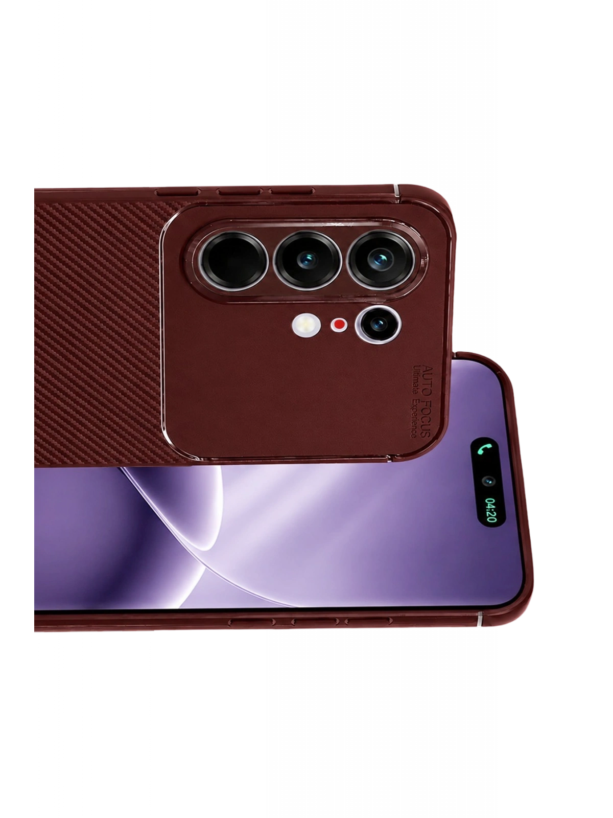 Newface Tecno Camon 50 Pro 5G Auto Focus Karbon Kapak - Bordo
