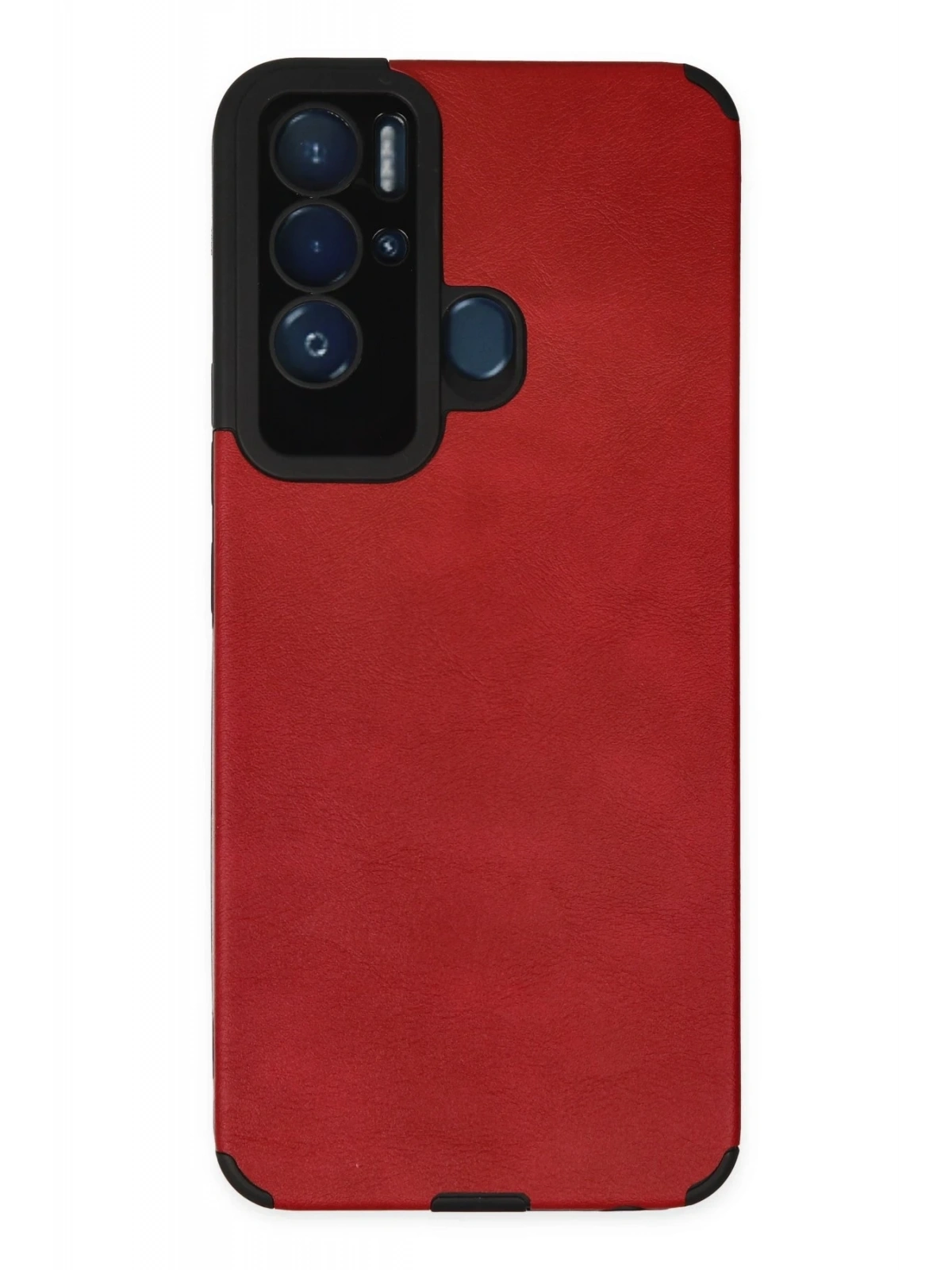 Newface Tecno Pova Neo Kılıf Loop Deri Silikon - Kırmızı