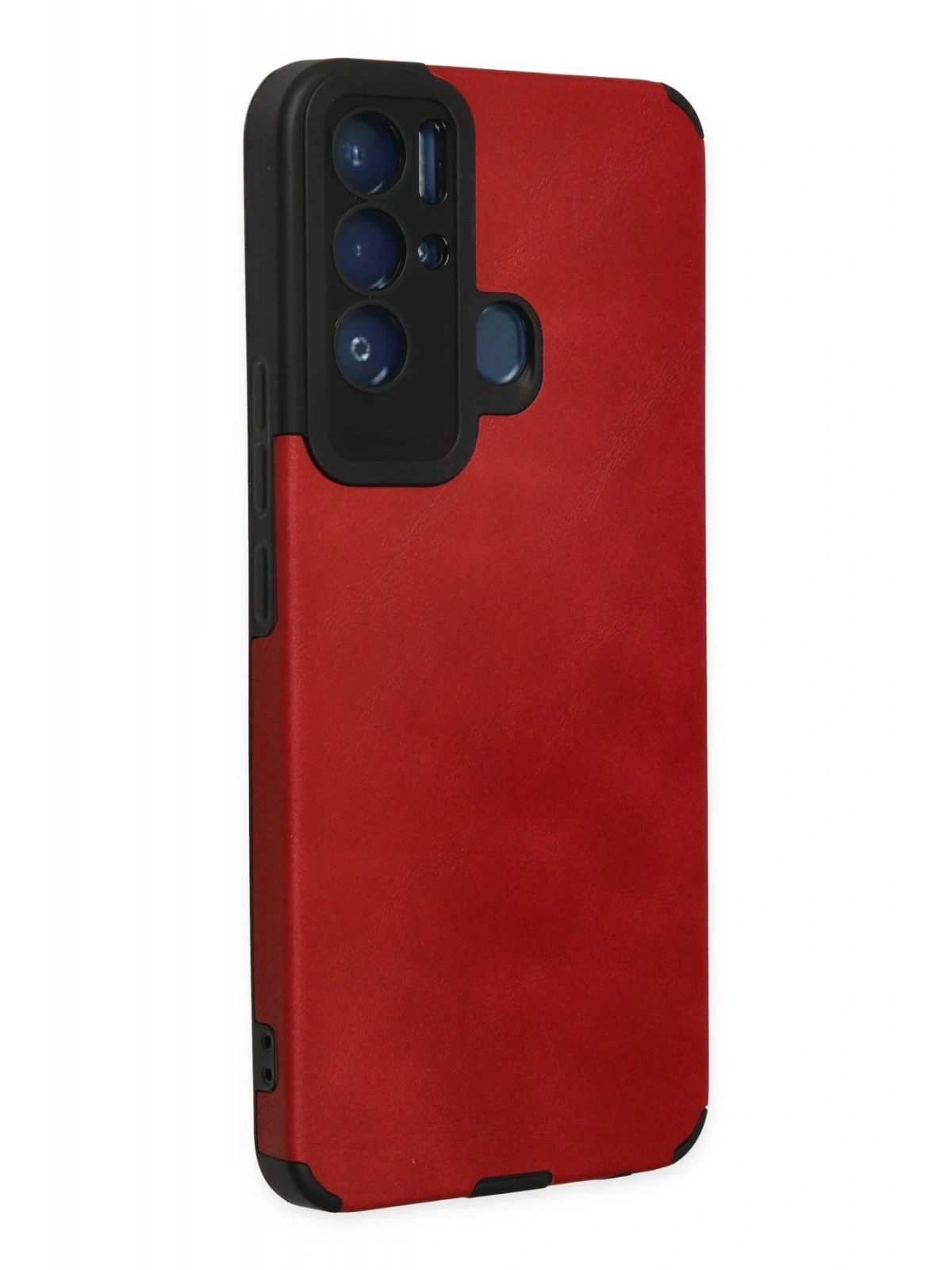Newface Tecno Pova Neo Kılıf Loop Deri Silikon - Kırmızı