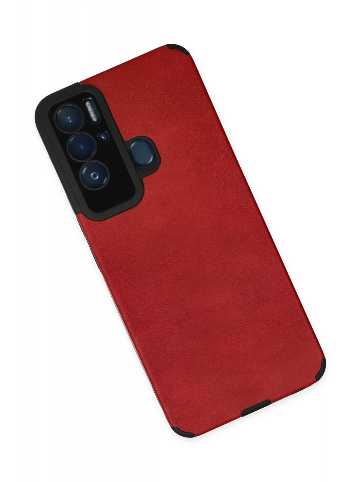 Newface Tecno Pova Neo Kılıf Loop Deri Silikon - Kırmızı