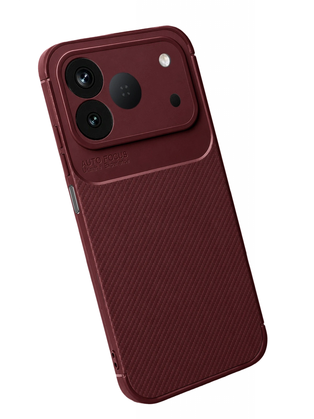 Newface Tecno Spark 50 4G Auto Focus Karbon Kapak - Bordo