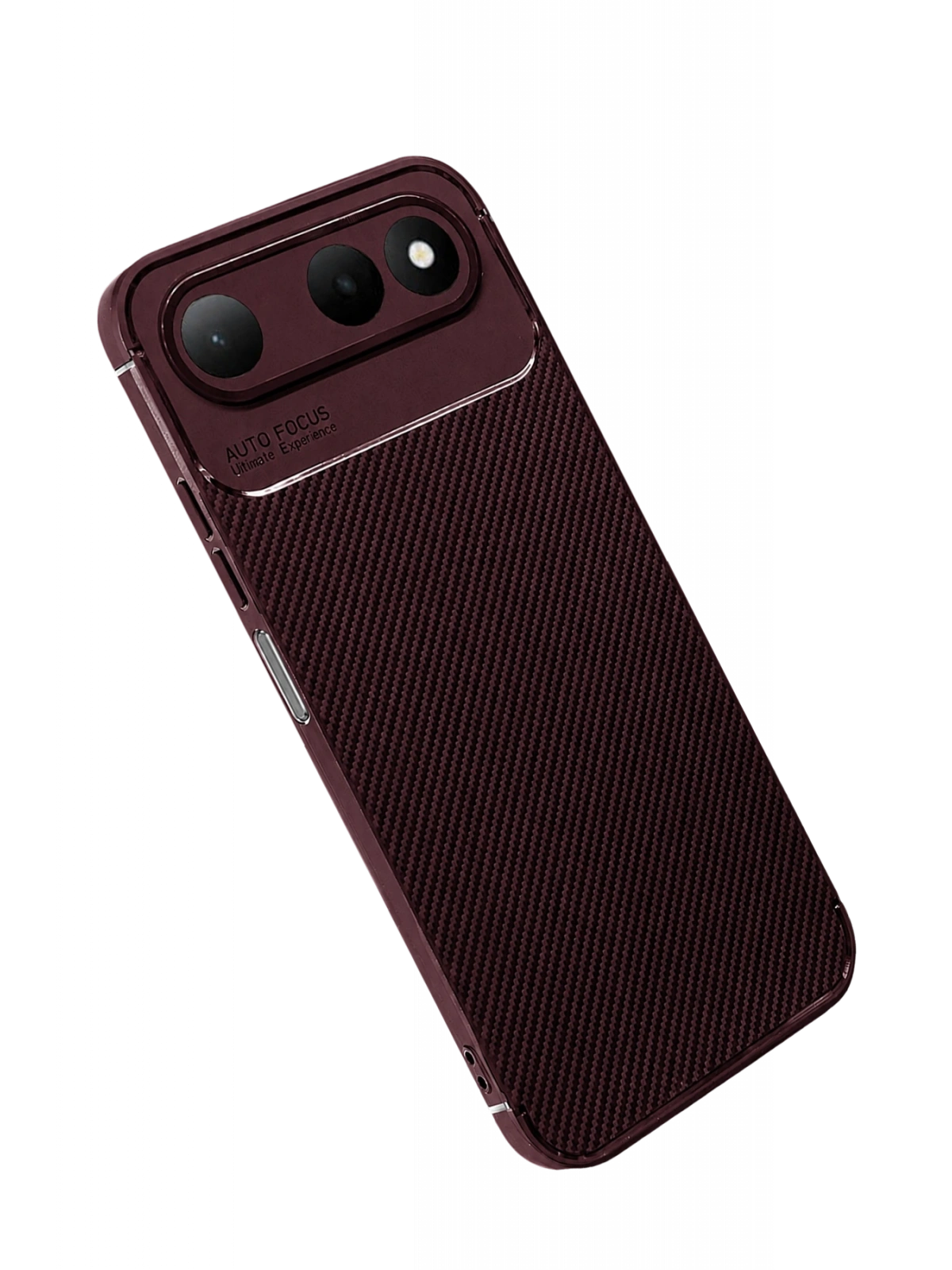 Newface Tecno Spark 50 5G Auto Focus Karbon Kapak - Bordo
