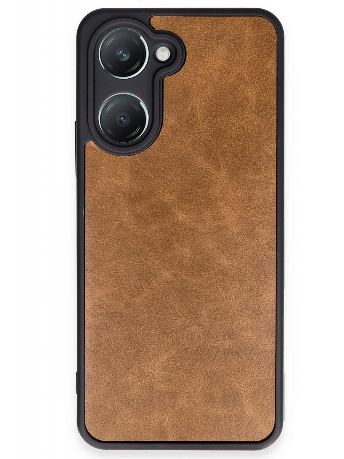 Newface Vivo Y18 Kılıf Aras Deri Kapak - Taba