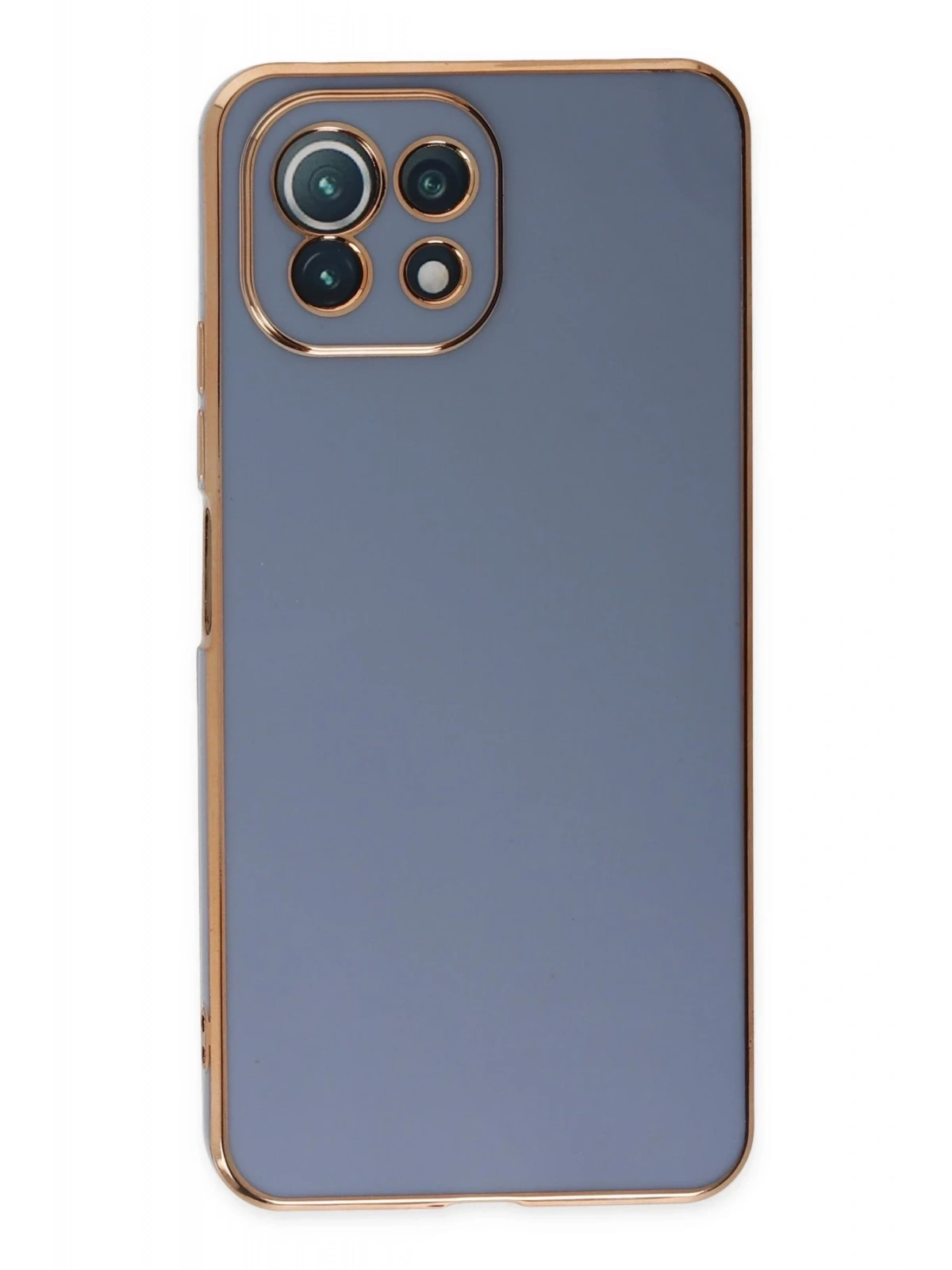 Newface Xiaomi Mİ 11 Lite Kılıf Volet Silikon - Mavi