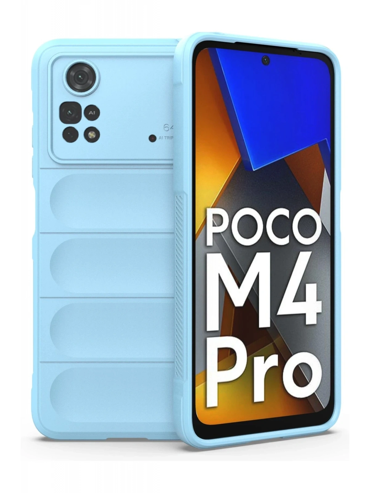 Newface Xiaomi Poco M4 Pro 4G Kılıf Optimum Silikon - Sky Blue