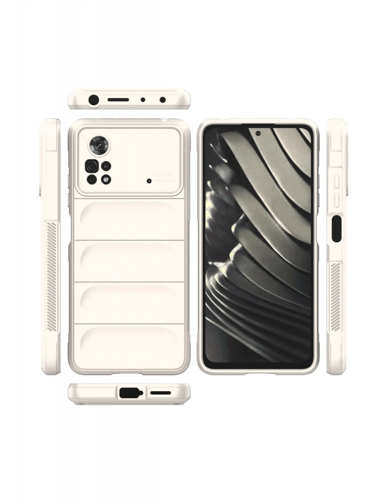 Newface Xiaomi Poco X4 Pro 5G Kılıf Optimum Silikon - Krem