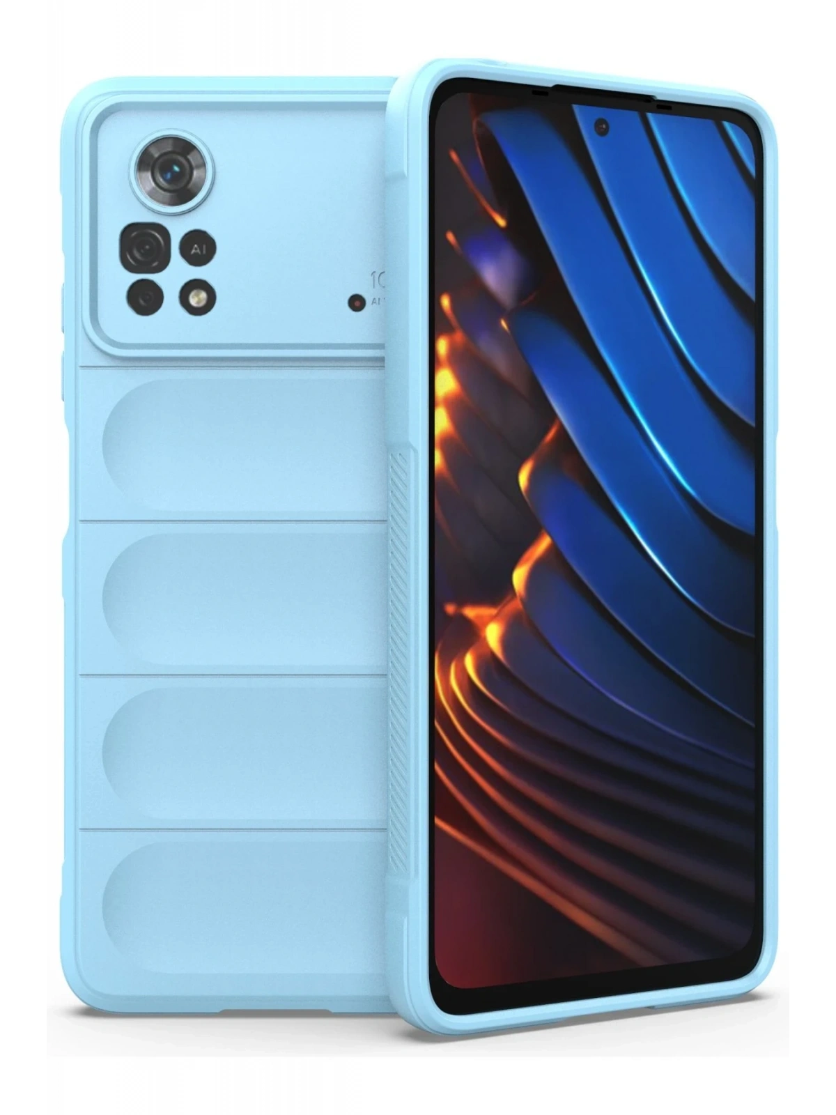 Newface Xiaomi Poco X4 Pro 5G Kılıf Optimum Silikon - Sky Blue