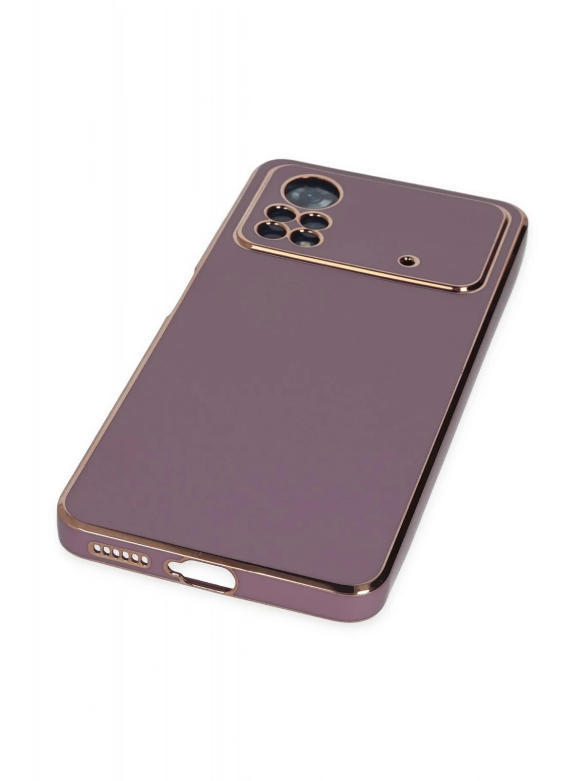 Newface Xiaomi Poco X4 Pro 5G Kılıf Volet Silikon - Mor