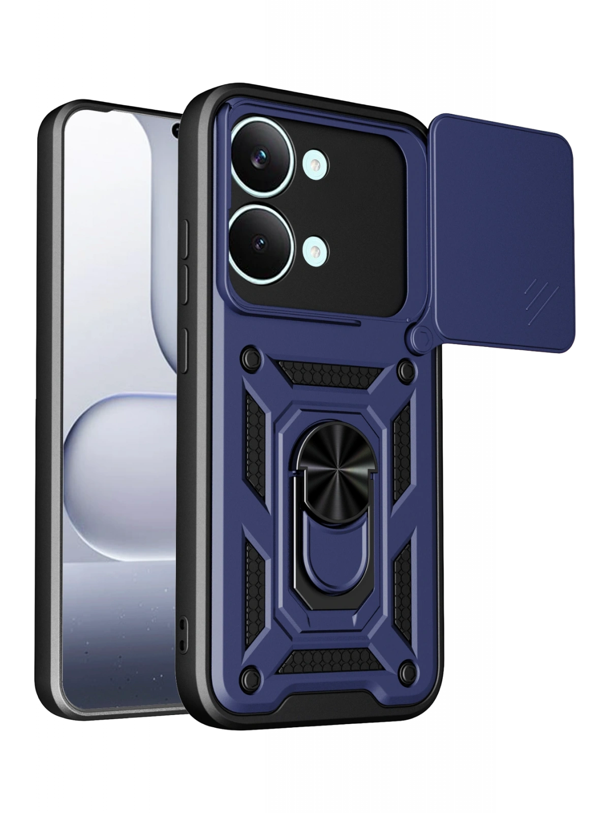 Newface Xiaomi Poco X8 Pro Max Pars Lens Yüzüklü Silikon - Lacivert