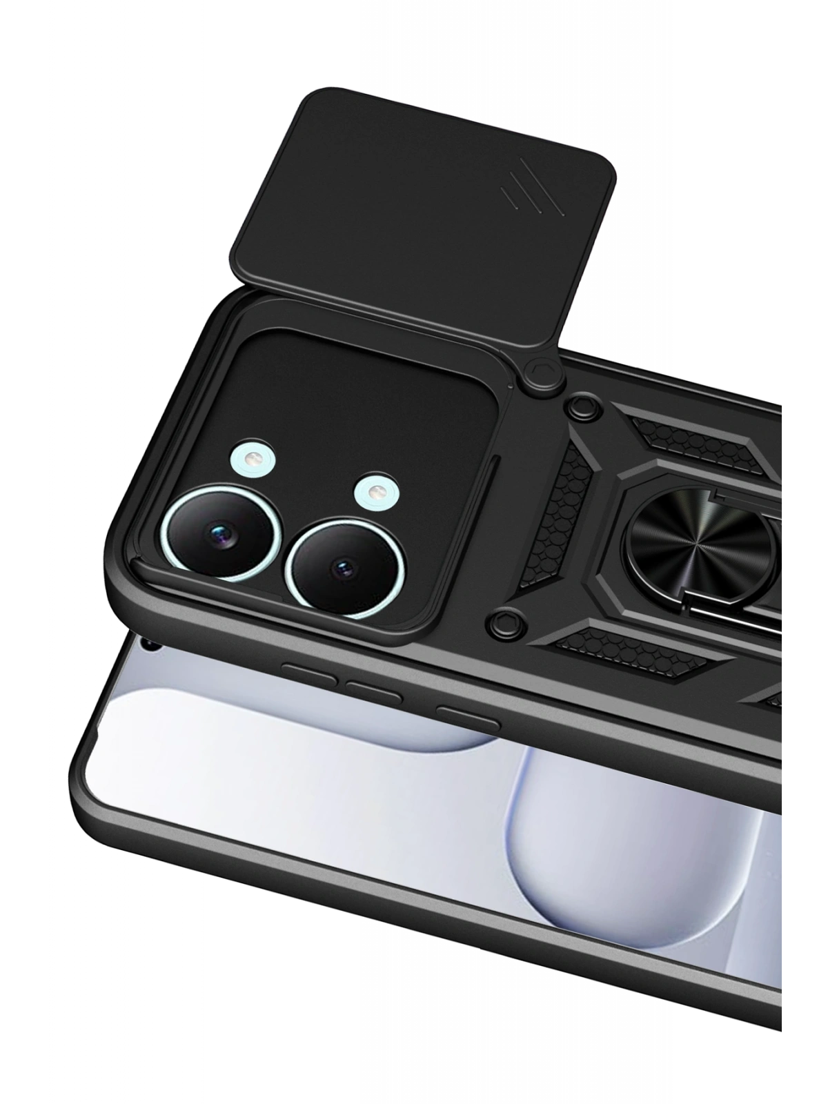 Newface Xiaomi Poco X8 Pro Max Pars Lens Yüzüklü Silikon - Siyah