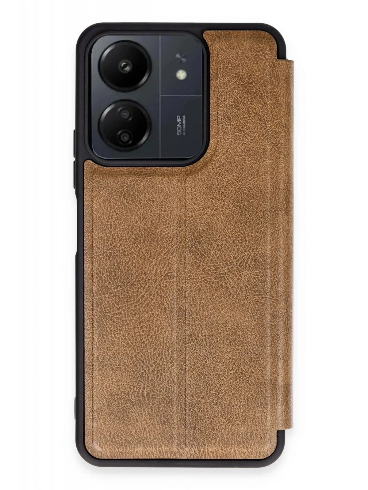 Newface Xiaomi Redmi 13C Kılıf Flip Cover - Taba