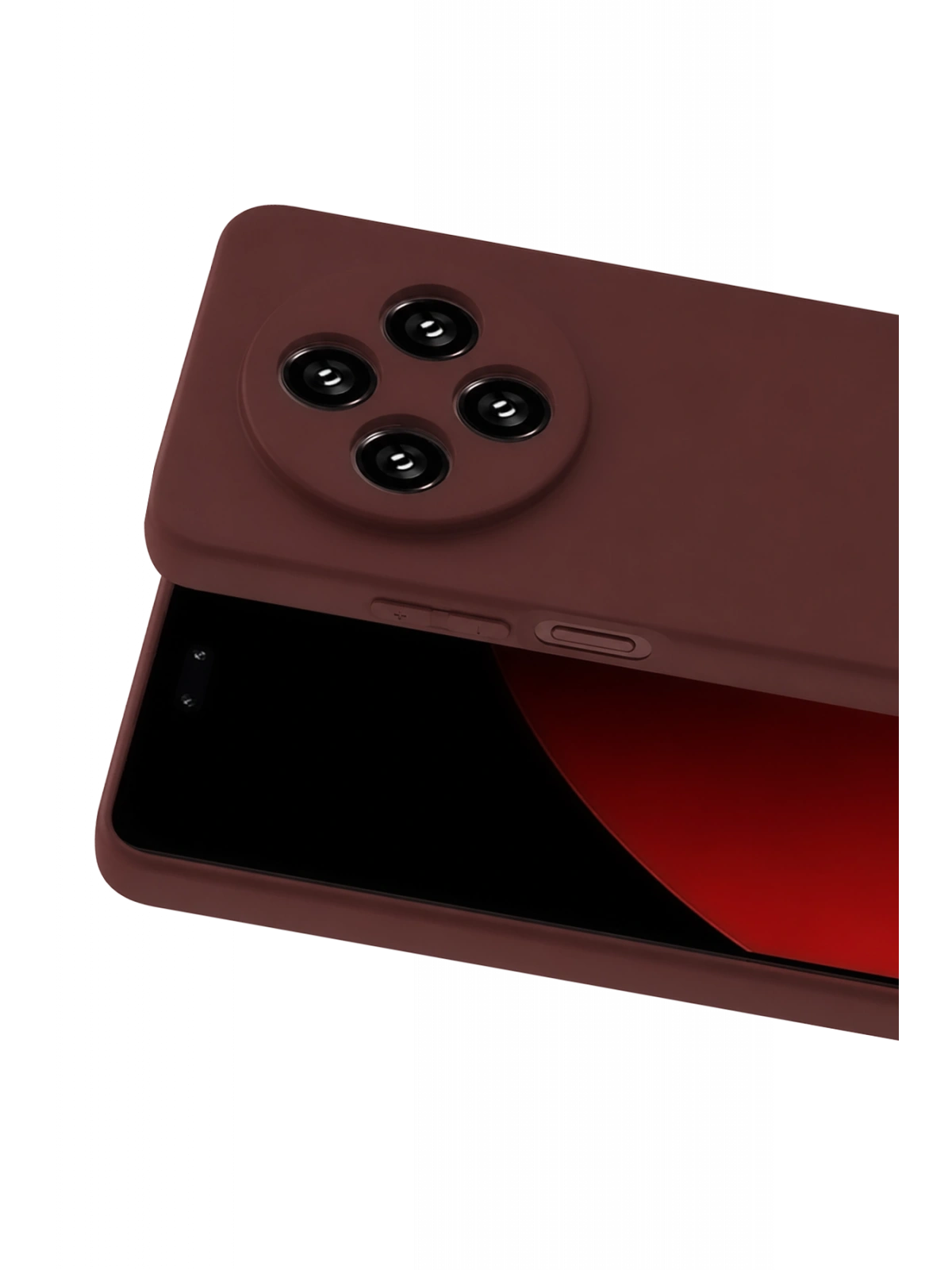 Newface Xiaomi Redmi 14C Kılıf First Silikon - Bordo