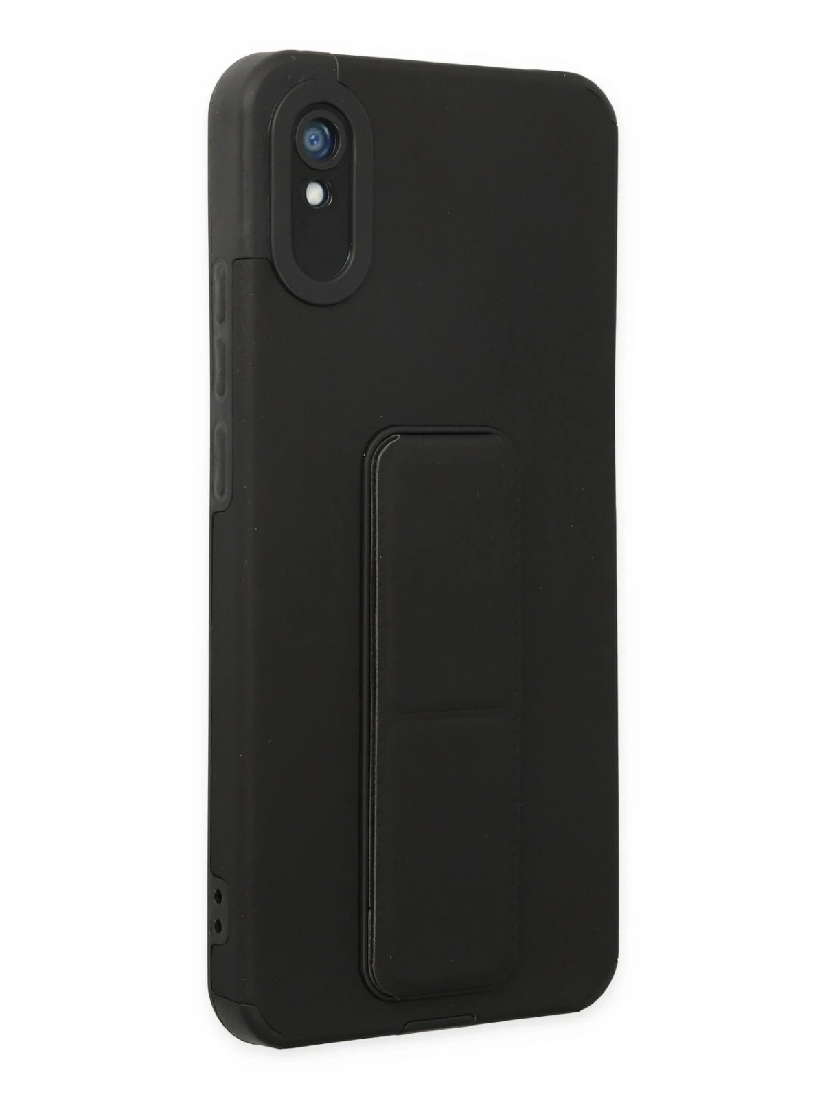 Newface Xiaomi Redmi 9A Kılıf Mega Standlı Silikon - Siyah