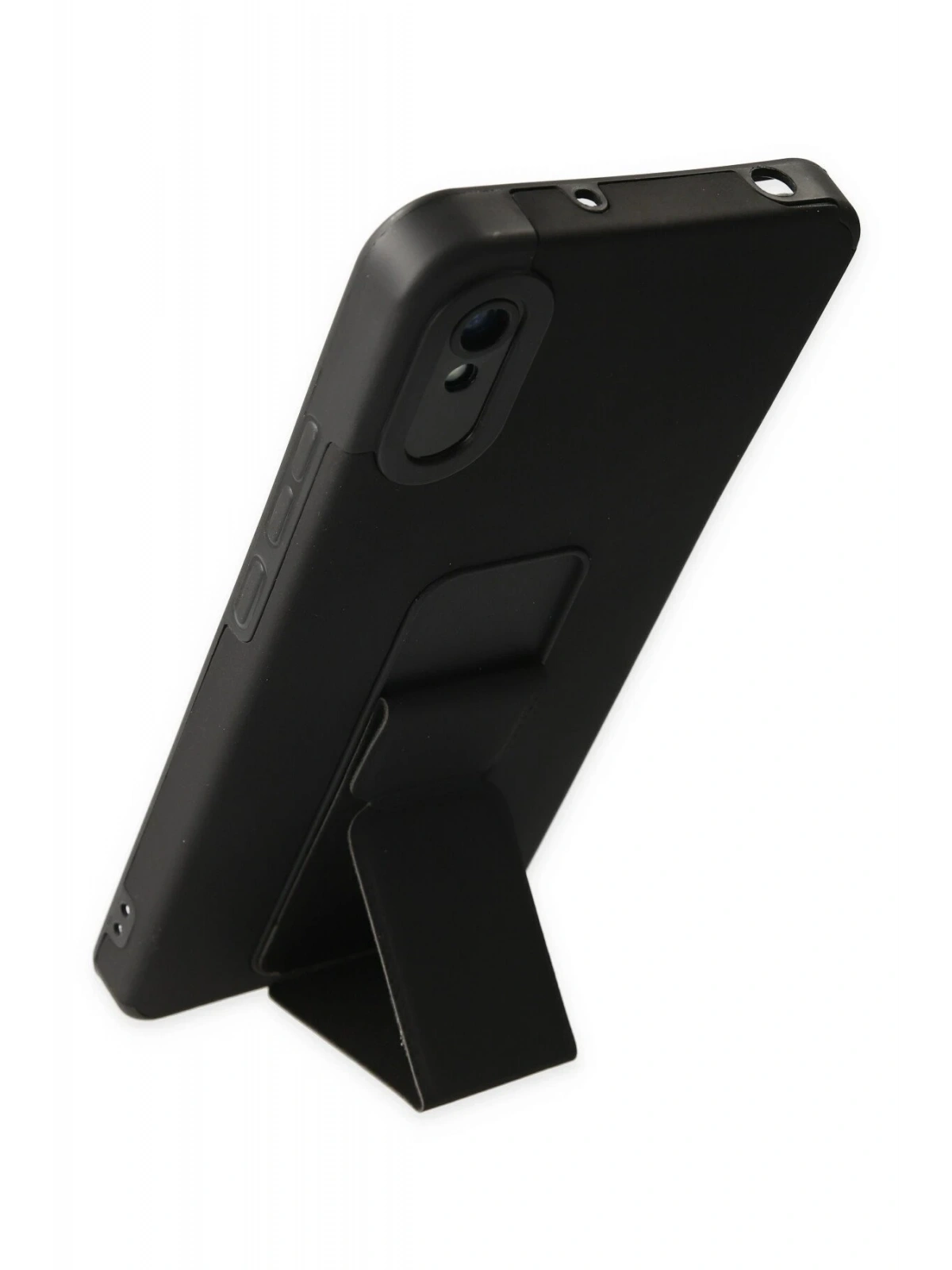 Newface Xiaomi Redmi 9A Kılıf Mega Standlı Silikon - Siyah
