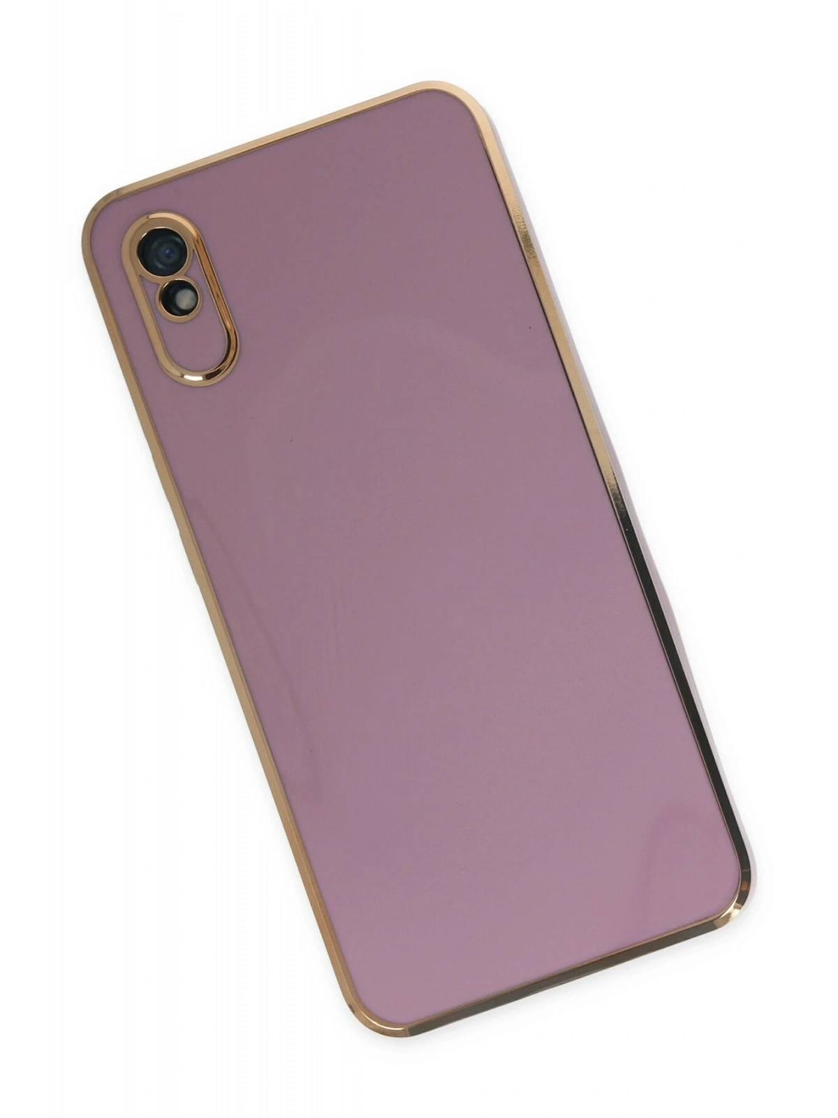 Newface Xiaomi Redmi 9A Kılıf Volet Silikon - Mor