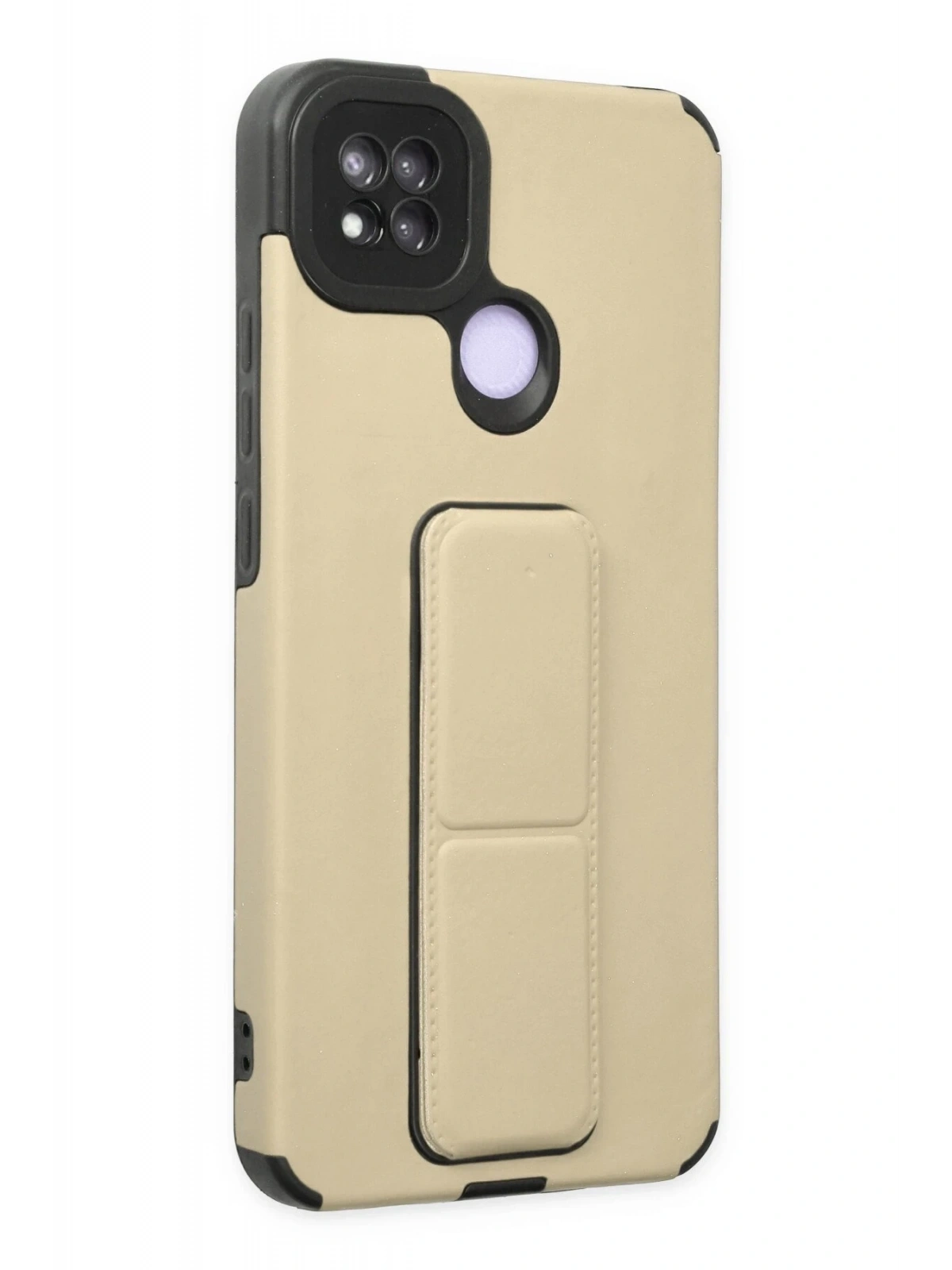 Newface Xiaomi Redmi 9C Kılıf Mega Standlı Silikon - Gold