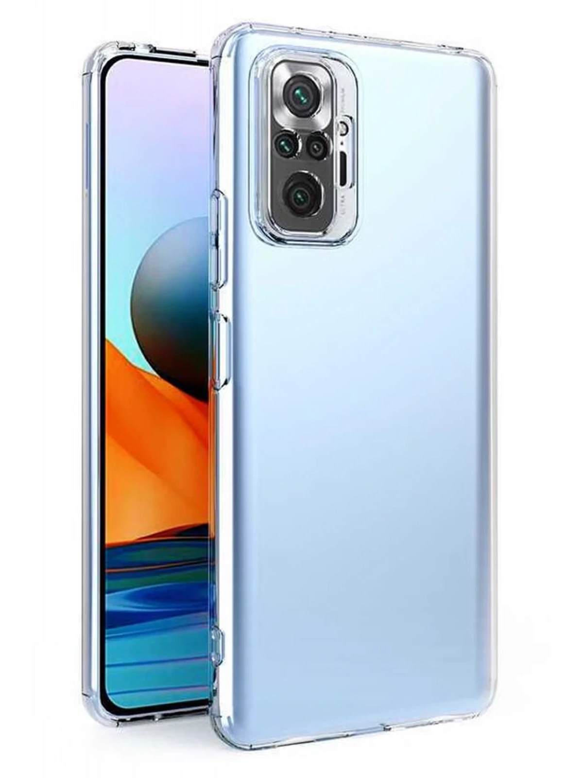 Newface Xiaomi Redmi Note 10 5G Kılıf Lüx Şeffaf Silikon