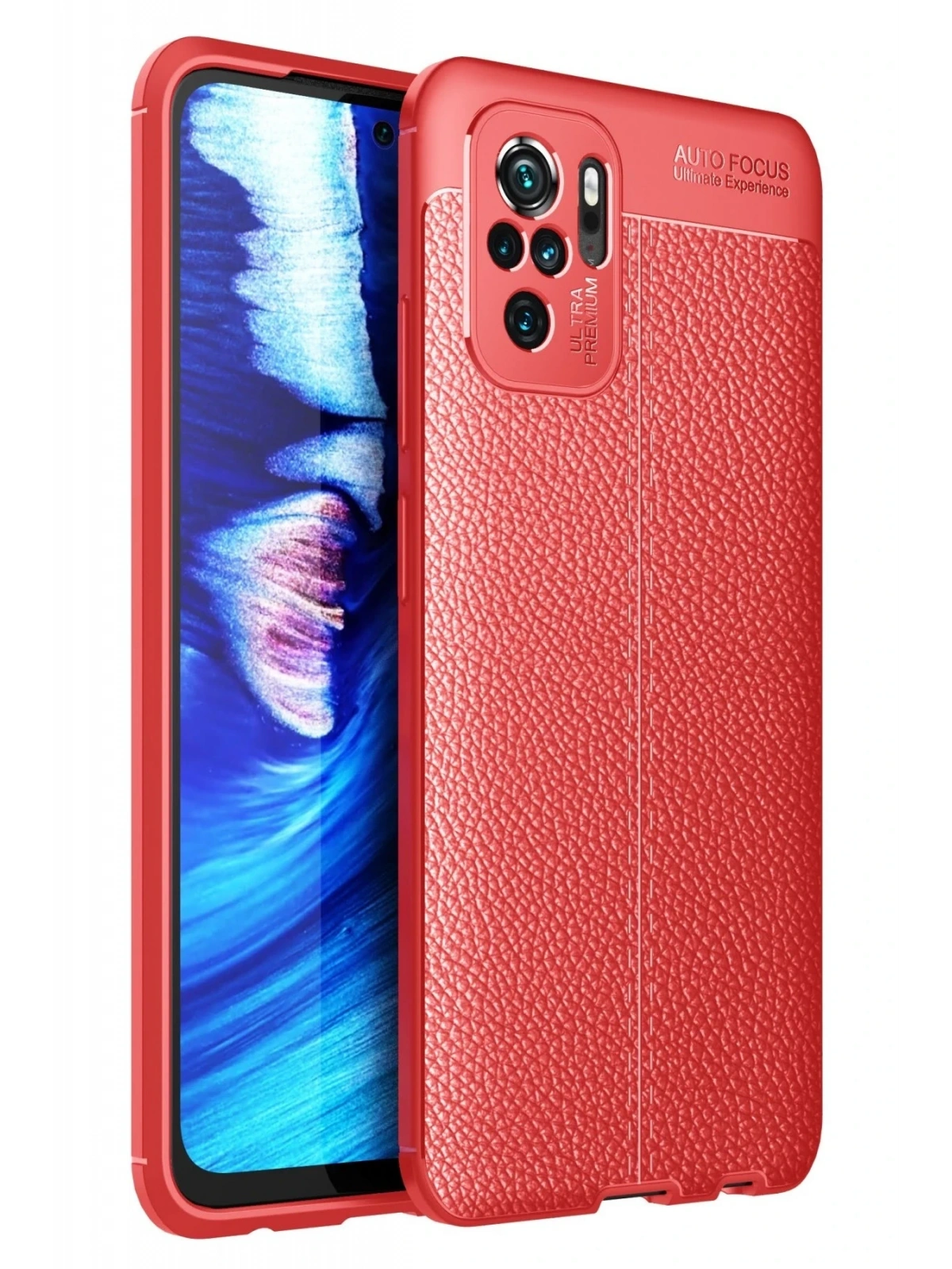 Newface Xiaomi Redmi Note 10 Kılıf Auto Focus Kapak - Kırmızı