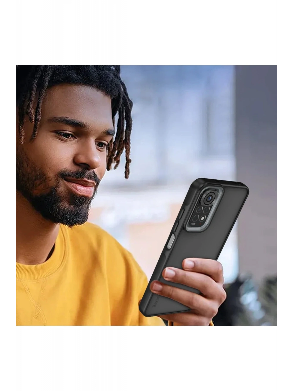 Newface Xiaomi Redmi Note 11 Kılıf Elegant Kapak - Pudra