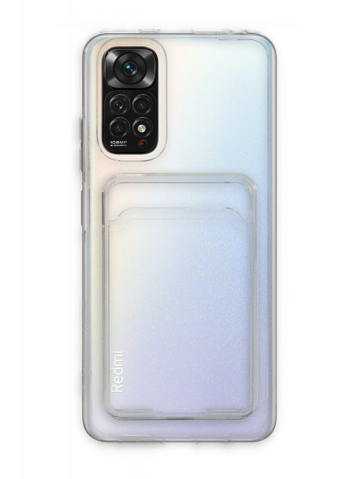 Newface Xiaomi Redmi Note 11 Kılıf Kart Şeffaf Silikon - Şeffaf