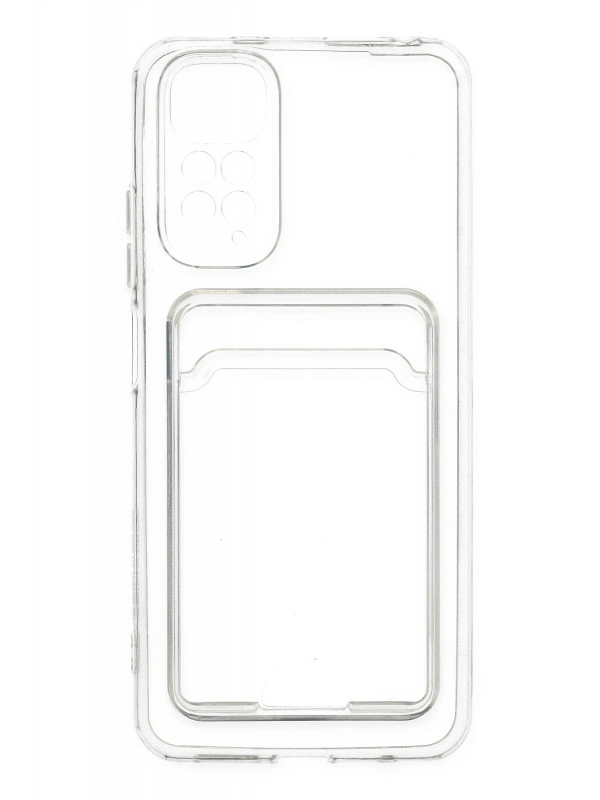 Newface Xiaomi Redmi Note 11 Kılıf Kart Şeffaf Silikon - Şeffaf