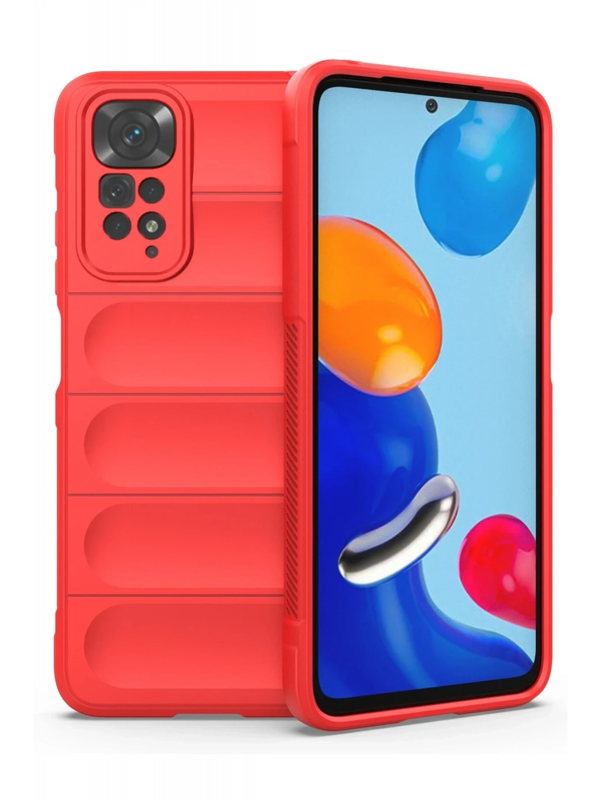 Newface Xiaomi Redmi Note 11 Kılıf Optimum Silikon - Kırmızı