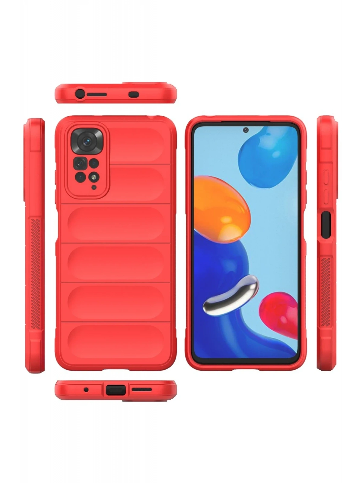 Newface Xiaomi Redmi Note 11 Kılıf Optimum Silikon - Kırmızı
