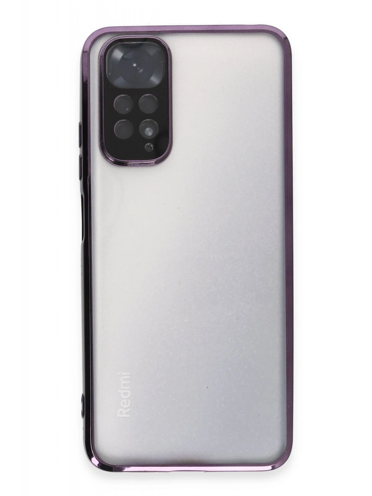 Newface Xiaomi Redmi Note 11 Kılıf Razer Lensli Silikon - Mor