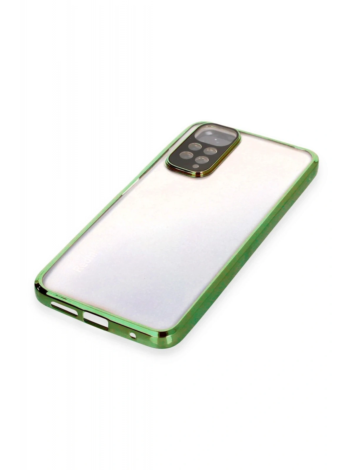 Newface Xiaomi Redmi Note 11 Kılıf Razer Lensli Silikon - Yeşil
