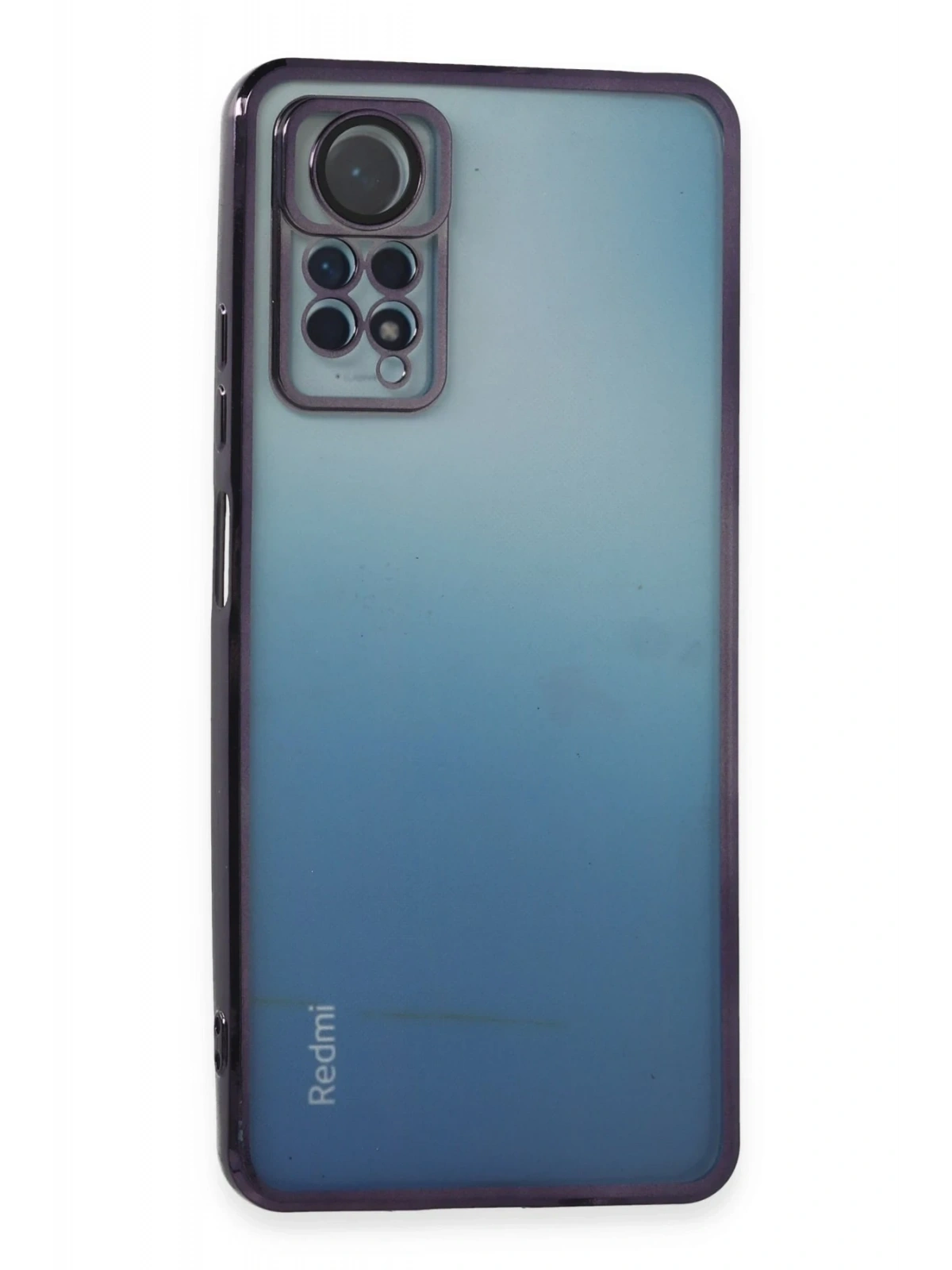 Newface Xiaomi Redmi Note 11 Pro Kılıf Razer Lensli Silikon - Mor