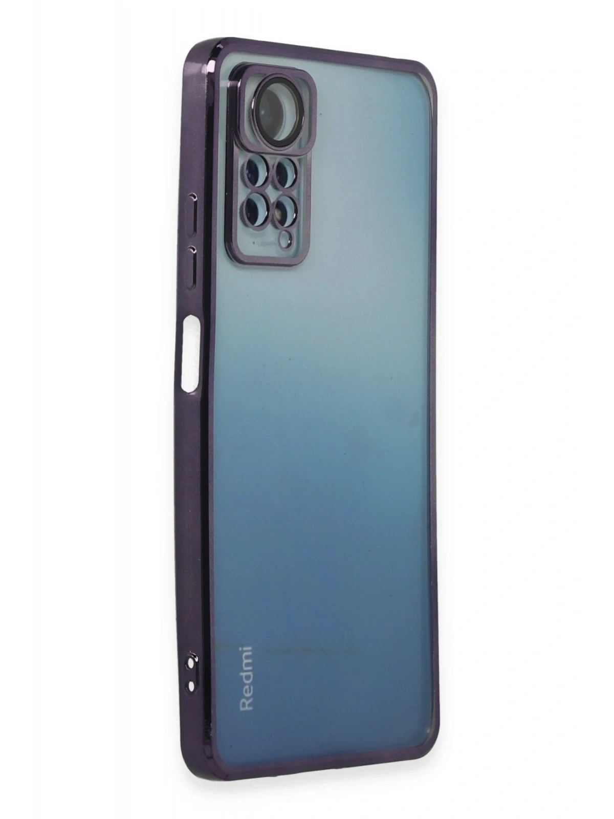 Newface Xiaomi Redmi Note 11 Pro Kılıf Razer Lensli Silikon - Mor