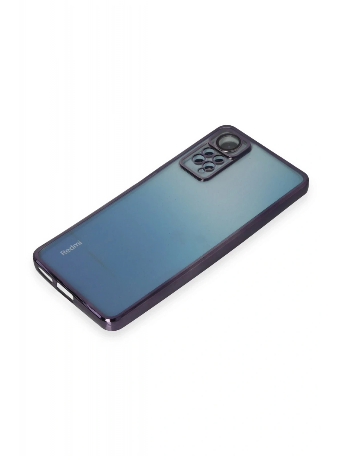 Newface Xiaomi Redmi Note 11 Pro Kılıf Razer Lensli Silikon - Mor