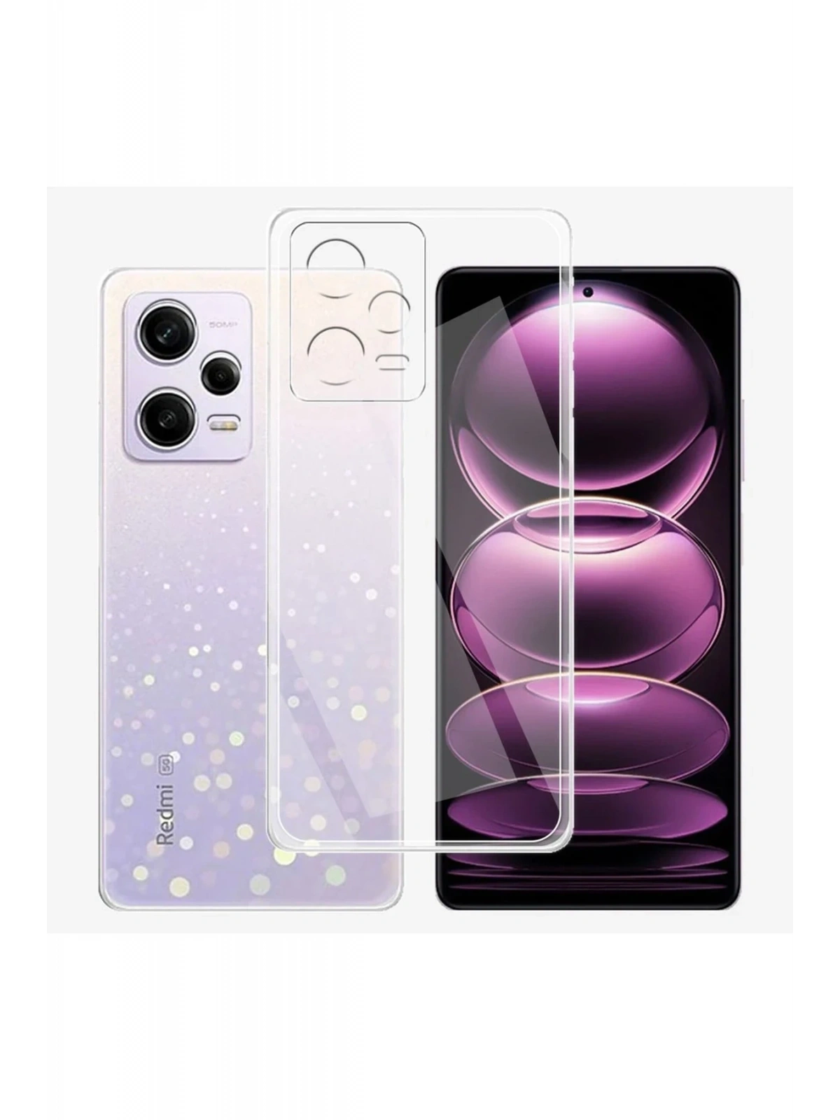 Newface Xiaomi Redmi Note 12 5G Kılıf Lüx Şeffaf Silikon