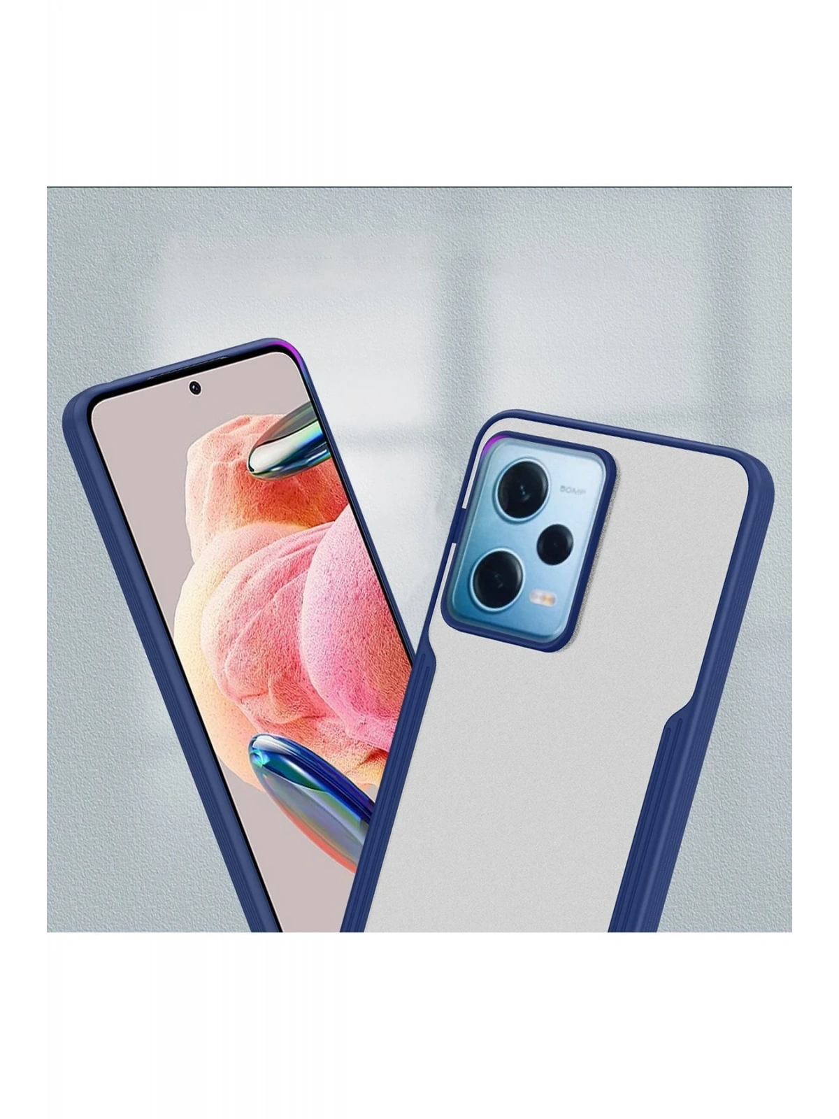 Newface Xiaomi Redmi Note 12 5G Kılıf Platin Silikon - Mavi
