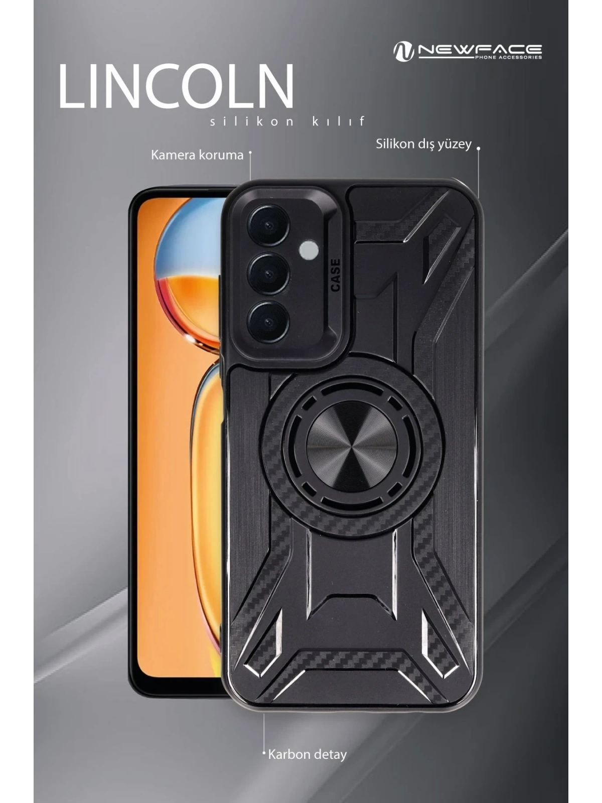 Newface Xiaomi Redmi Note 12 Pro 4G Kılıf Lincoln Silikon - Siyah