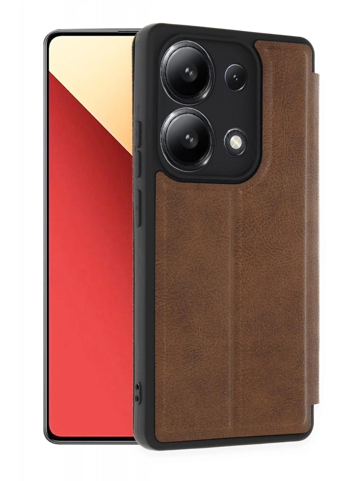 Newface Xiaomi Redmi Note 13 4G Kılıf Flip Cover - Taba