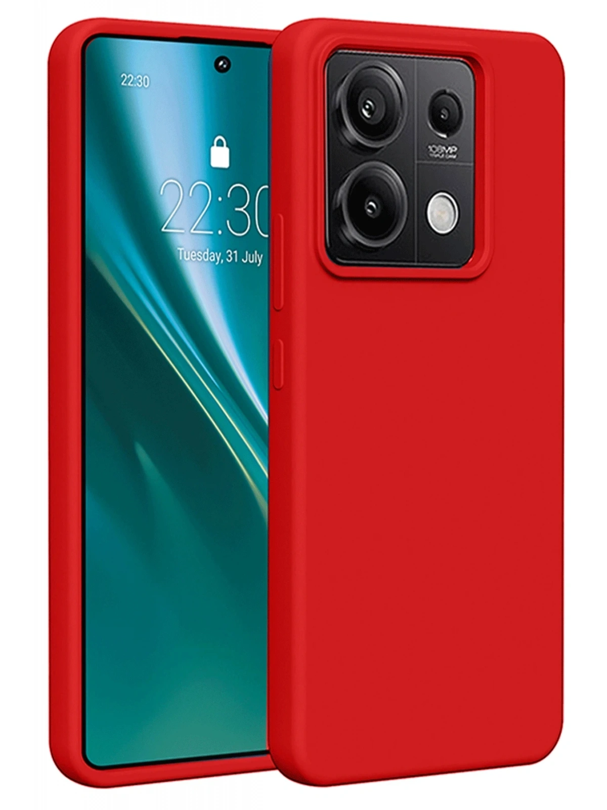 Newface Xiaomi Redmi Note 13 Pro 4G Kılıf First Silikon - Kırmızı