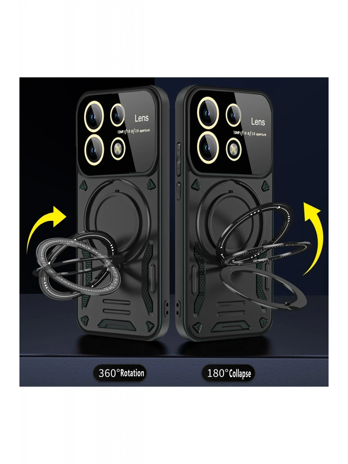 Newface Xiaomi Redmi Note 13 Pro 5G Kılıf Joy Lens Standlı Kapak - Mor